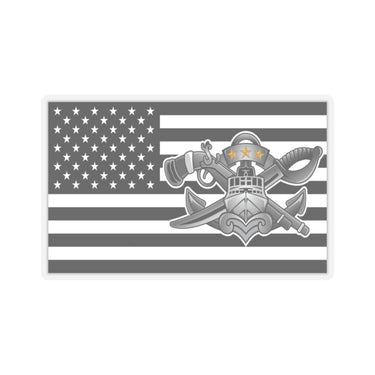 Navy SWCC Flag Sticker (BW/Color)